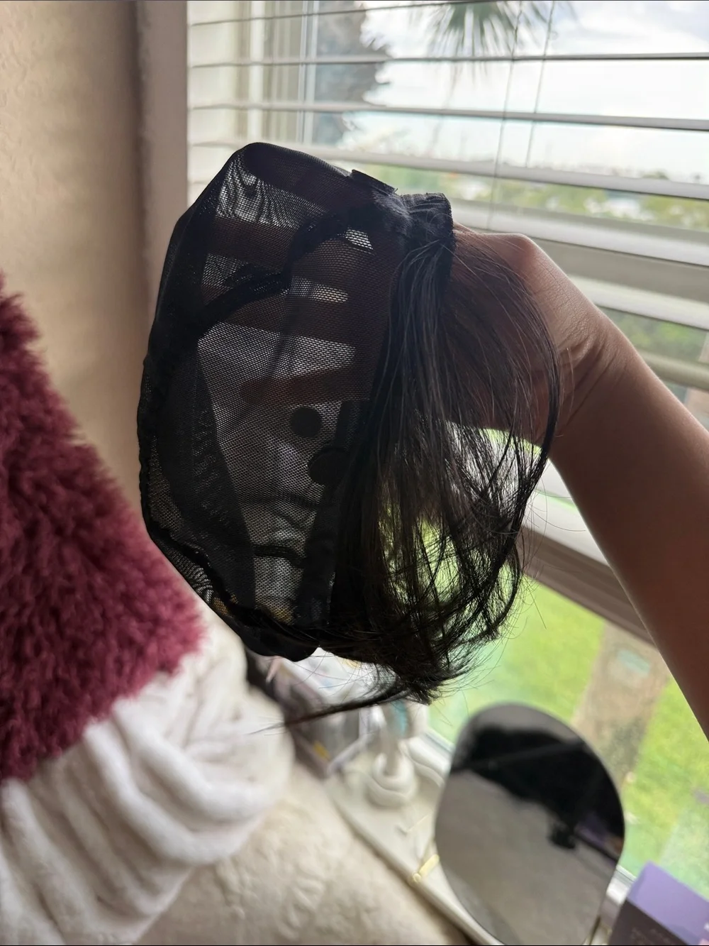 Natural Black Silicone Undercap Wig Cap baby hairs